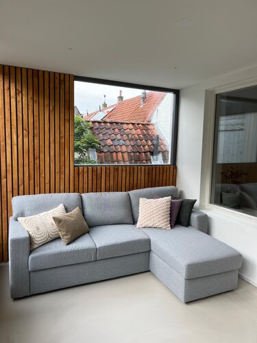 Charming downtown townhouse with roof terrace and stained glass windows