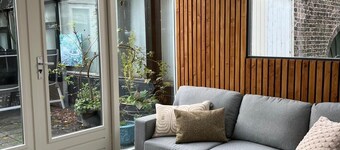 Charming downtown townhouse with roof terrace and stained glass windows