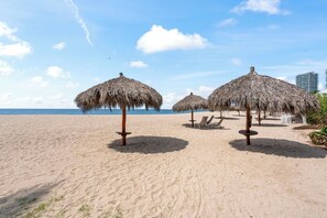 Beach nearby, white sand