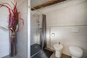Ducha, secador de pelo, toallas