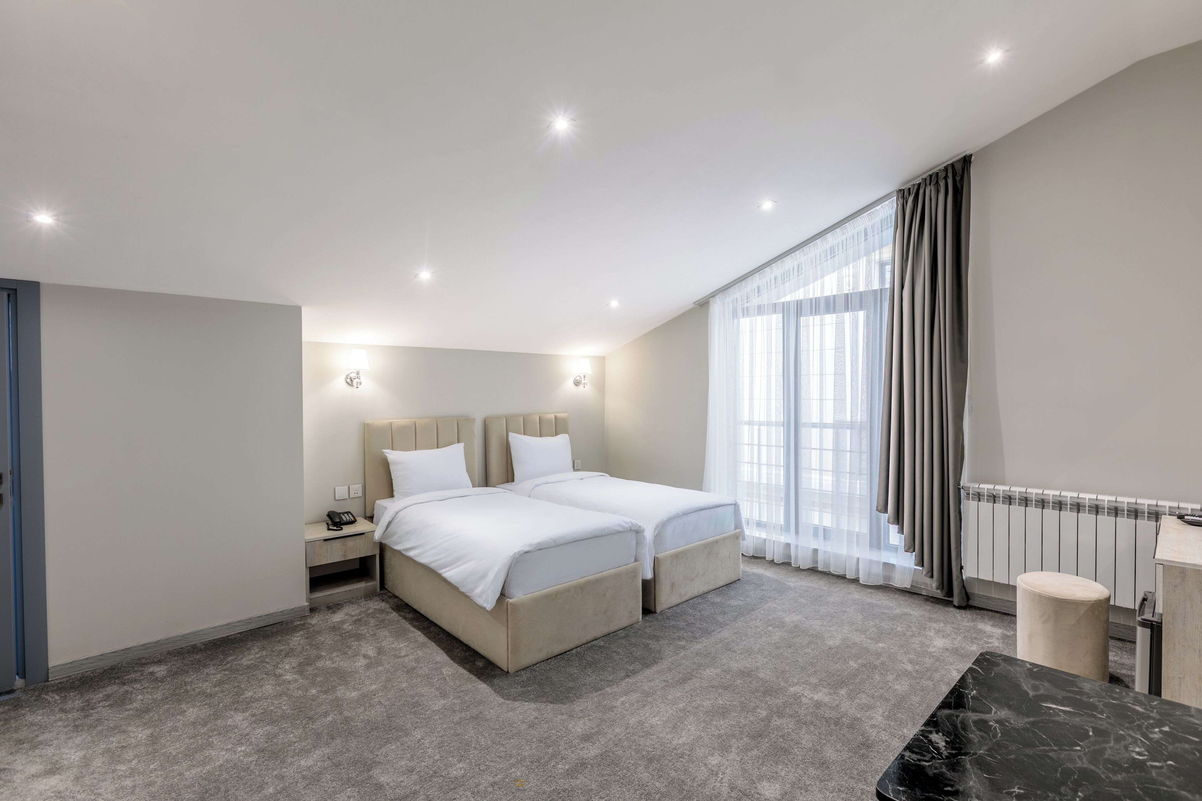 Standard Double or Twin Room, City View | In-room safe, laptop workspace, blackout curtains, soundproofing