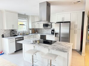 Microwave, oven, stovetop, dishwasher