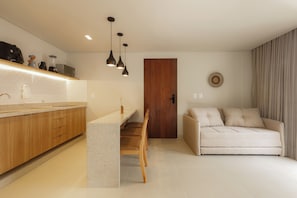 Living area - Jubarte Flats  (Itacaré)