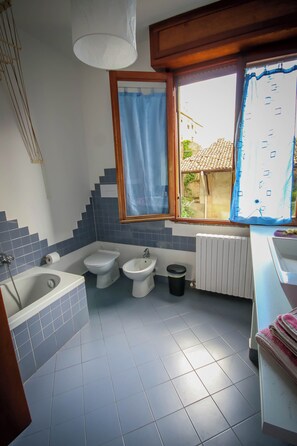 Haartrockner, Bidet, Handtücher, Seife