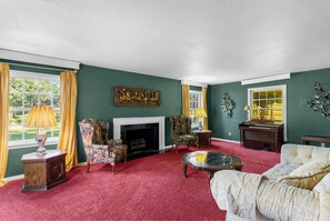 Télévision, cheminée