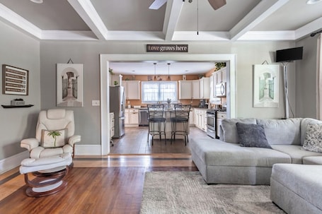 TV. Modern Estate • Front Porch • Outdoor Seating