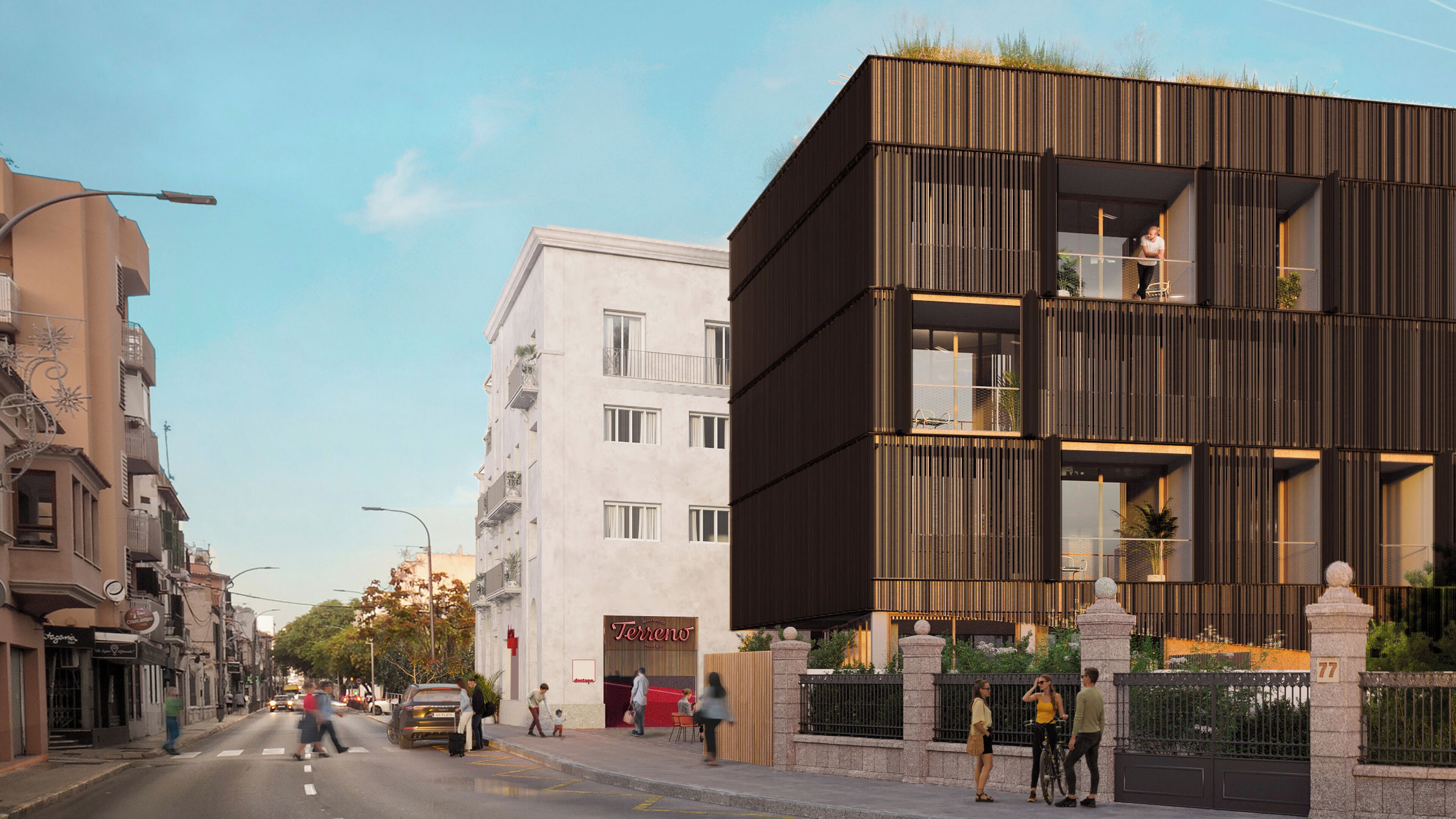 Façade de l’hébergement