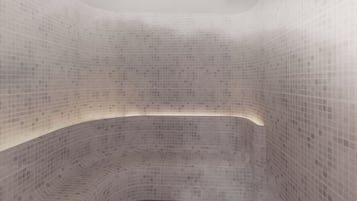 Outdoor treatment areas, steam room, hot springs, Turkish bath