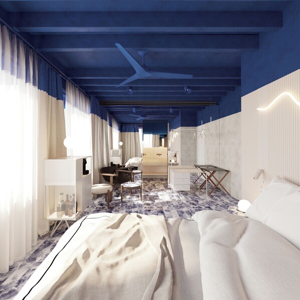 In-room safe, laptop workspace, blackout curtains, soundproofing - Terreno Barrio Hotel (Palma de Mallorca)