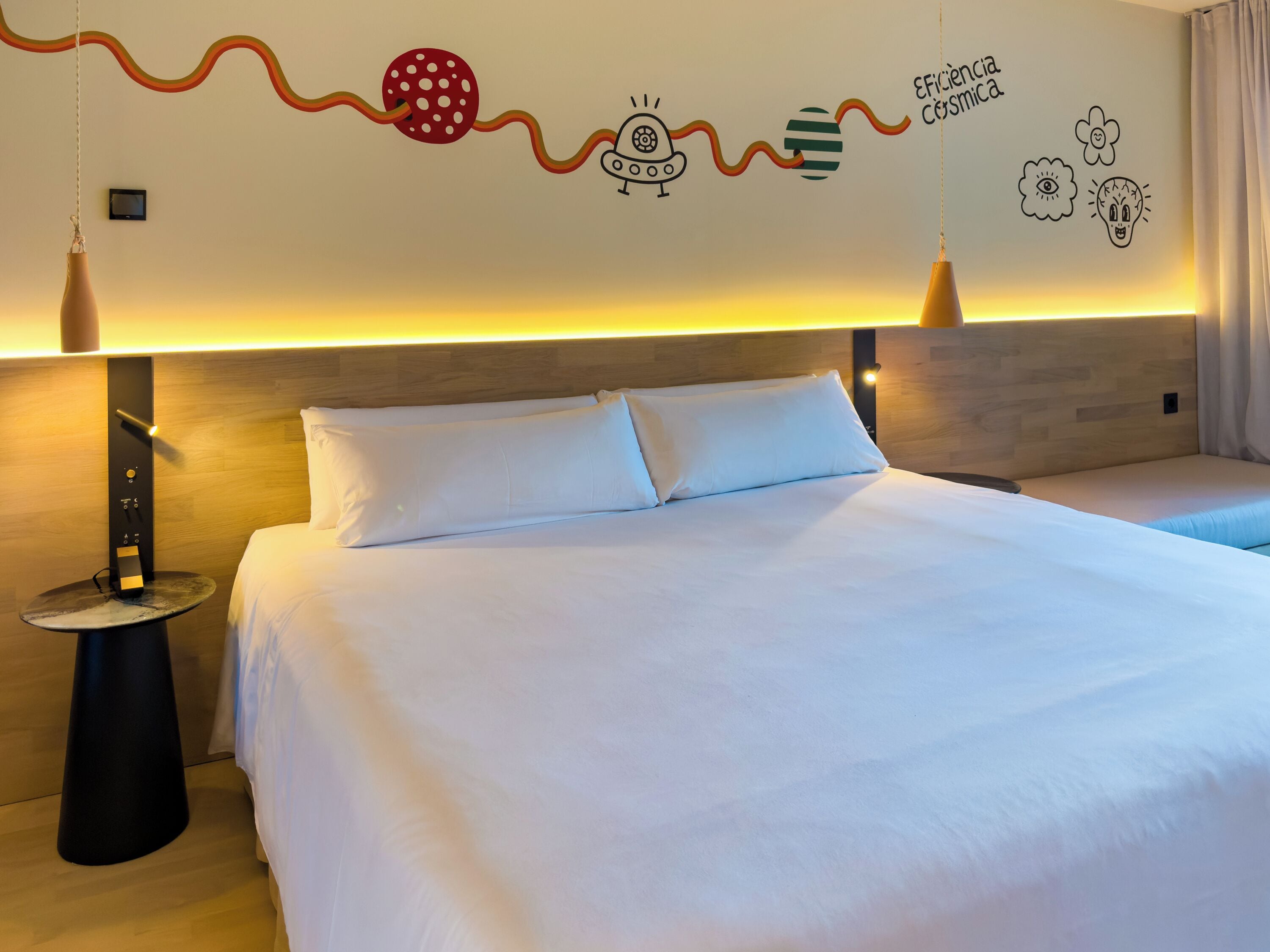 In-room safe, laptop workspace, blackout curtains, soundproofing