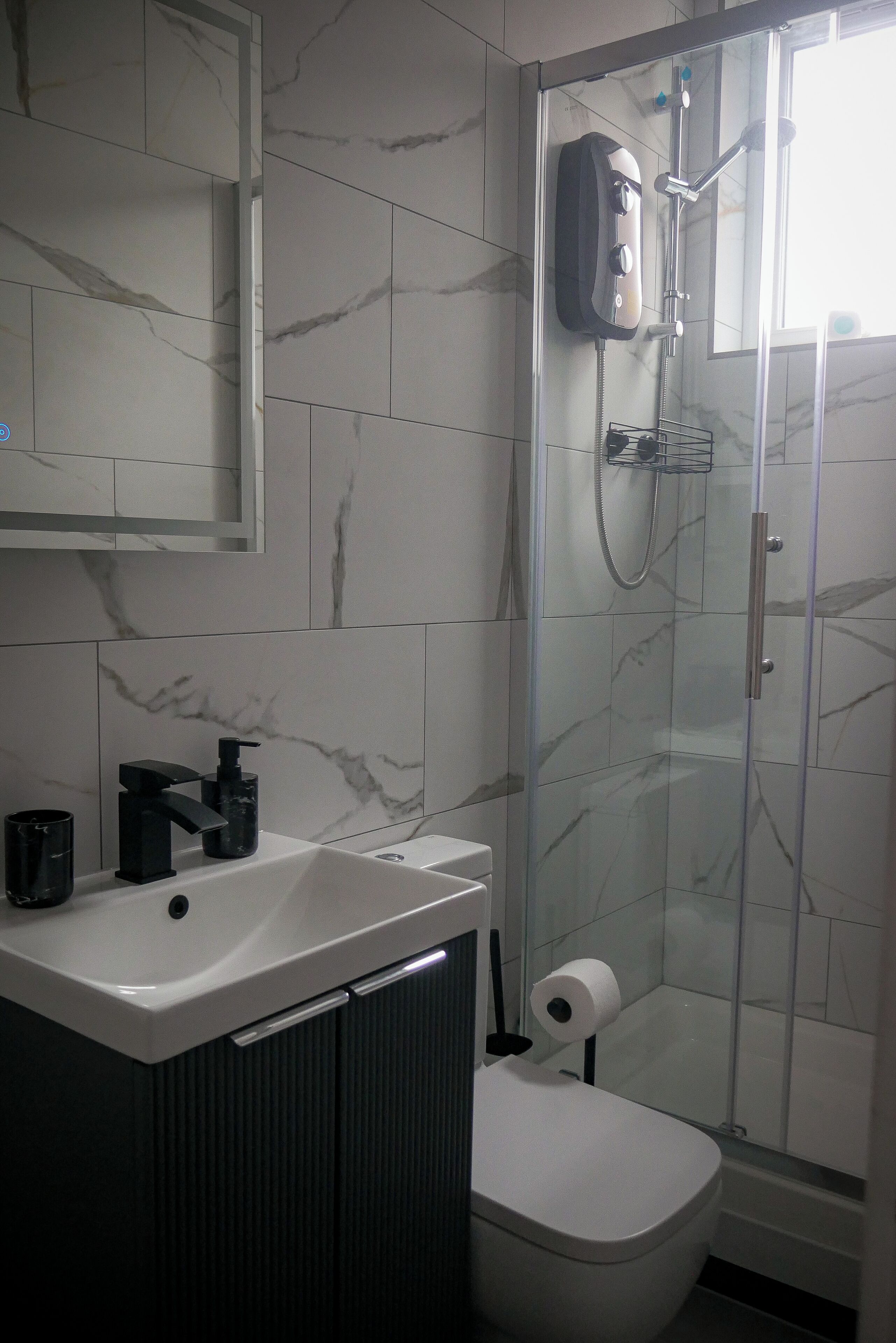 Towels, soap, toilet paper