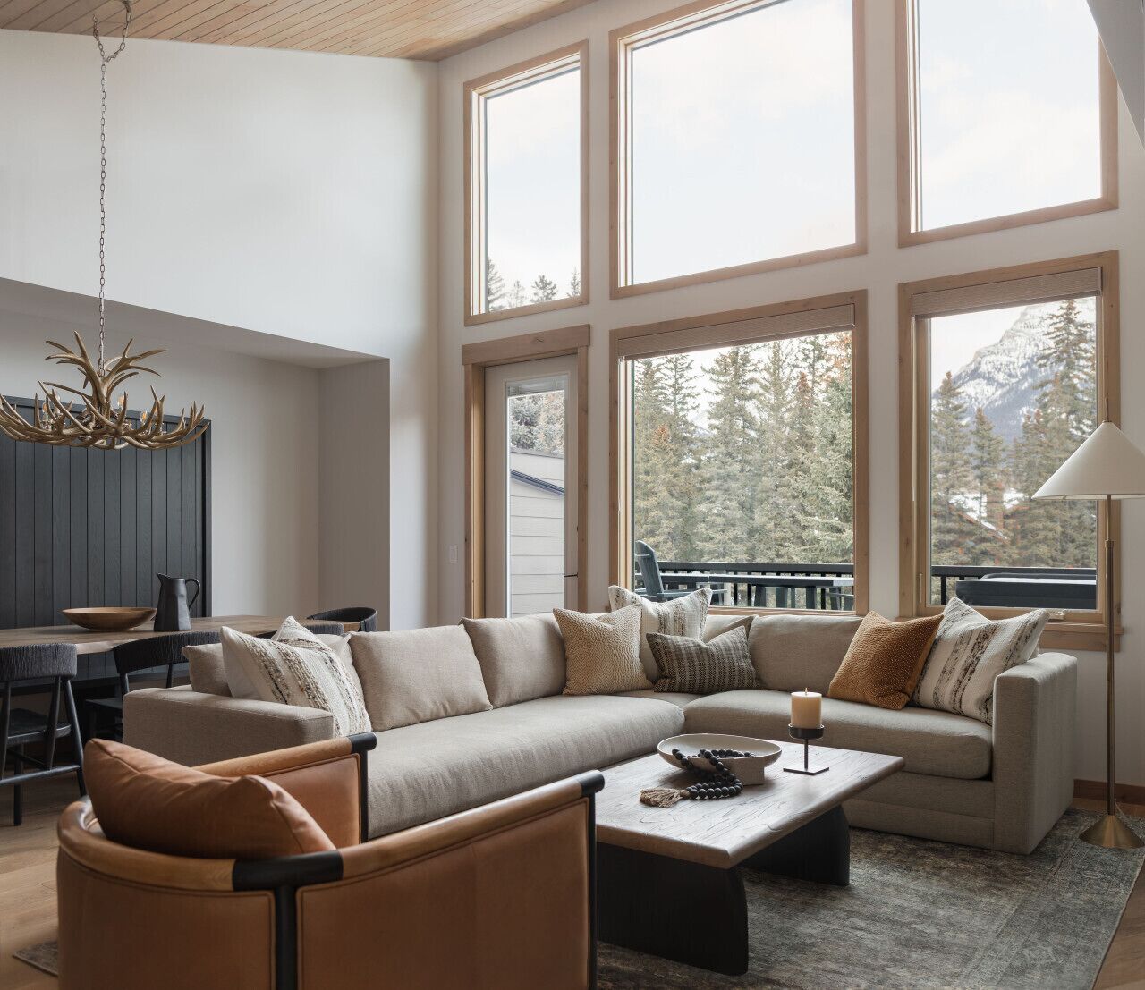 TV, fireplace, music library