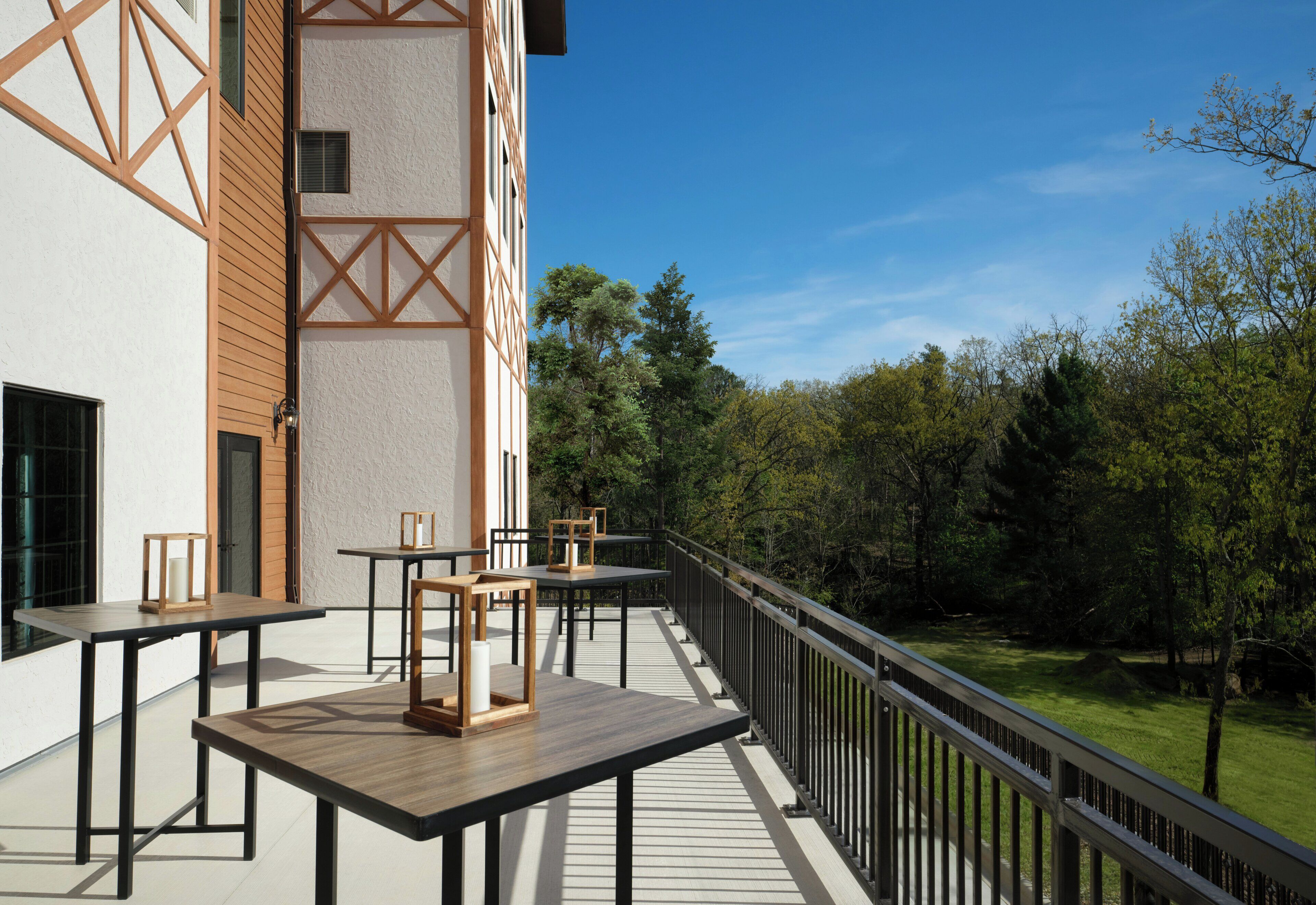 Outdoor banquet area
