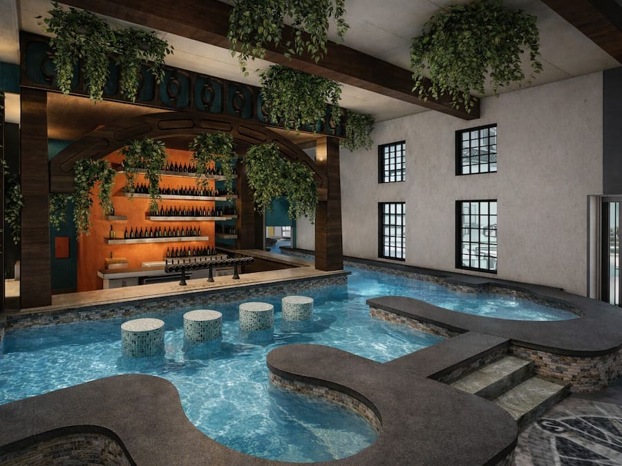 Swim-up bar