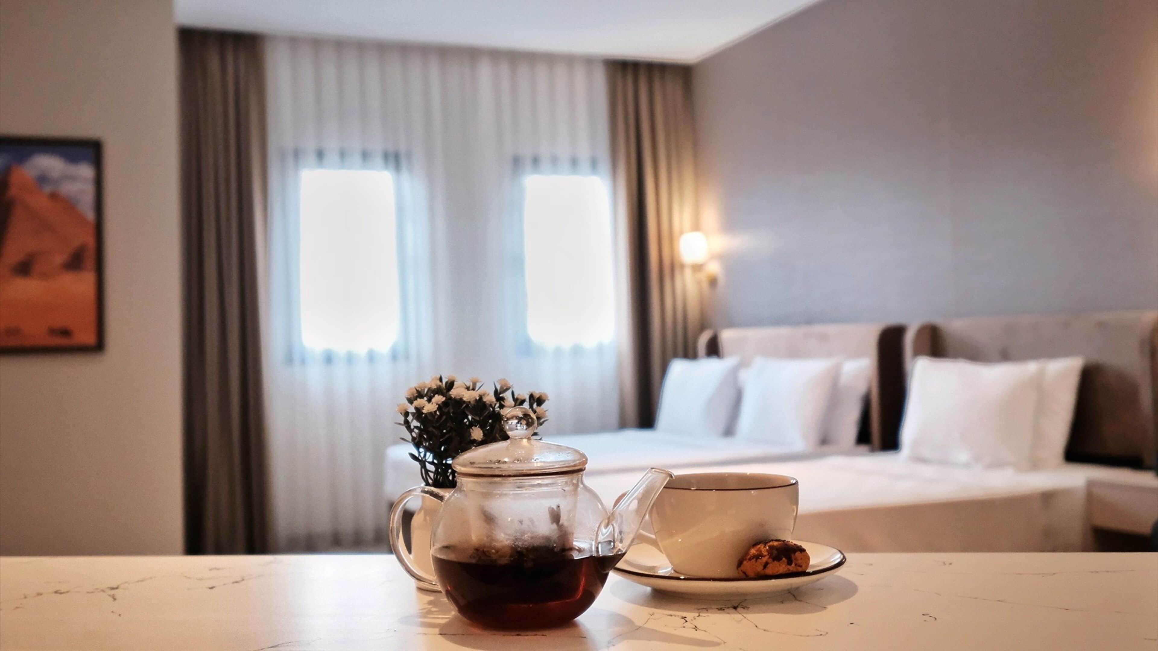 Ropa de cama de alta calidad y minibar 