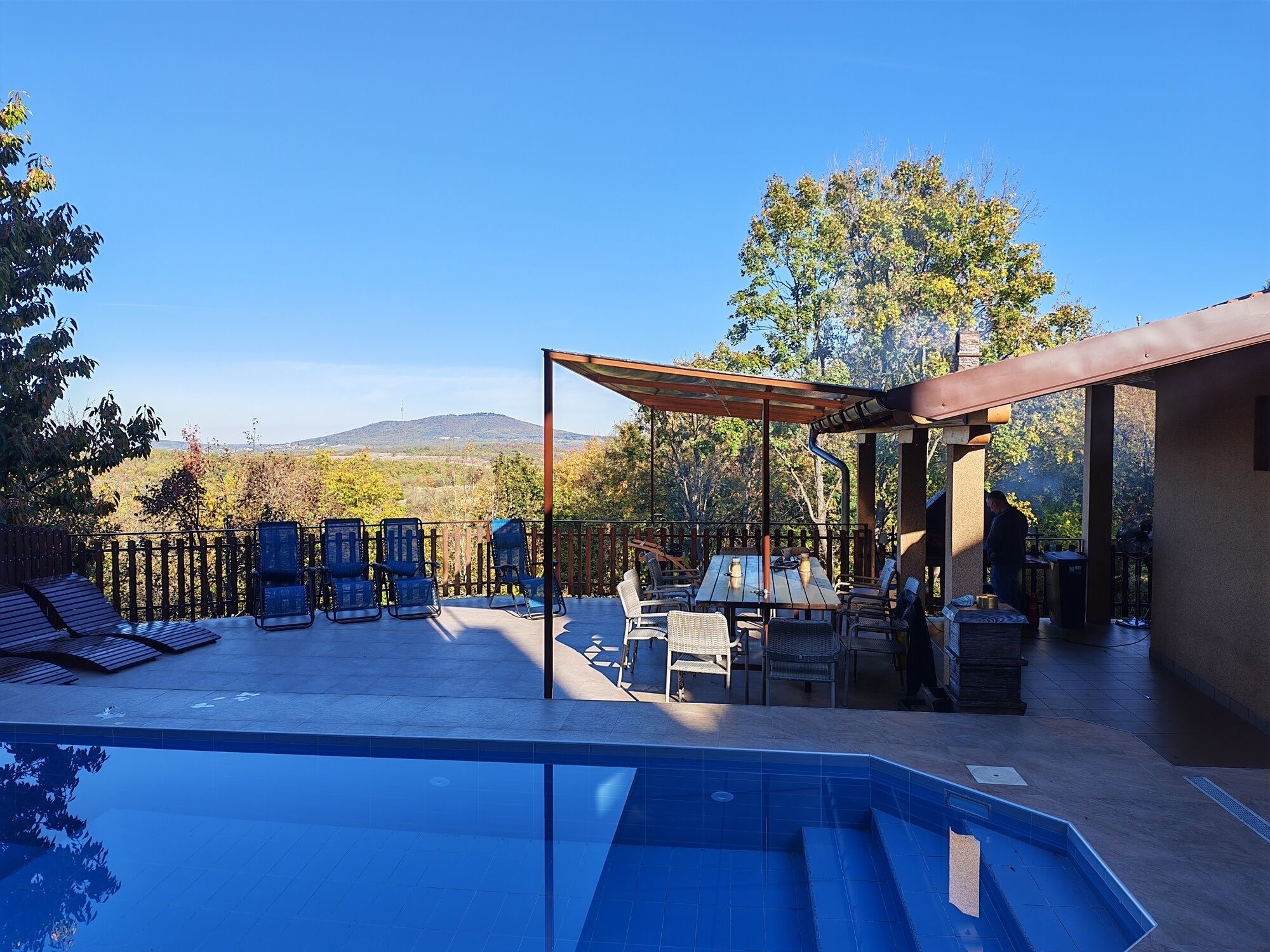 Outdoor pool, a heated pool