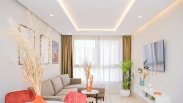Deluxe Apartment, 2 Bedrooms | Living area