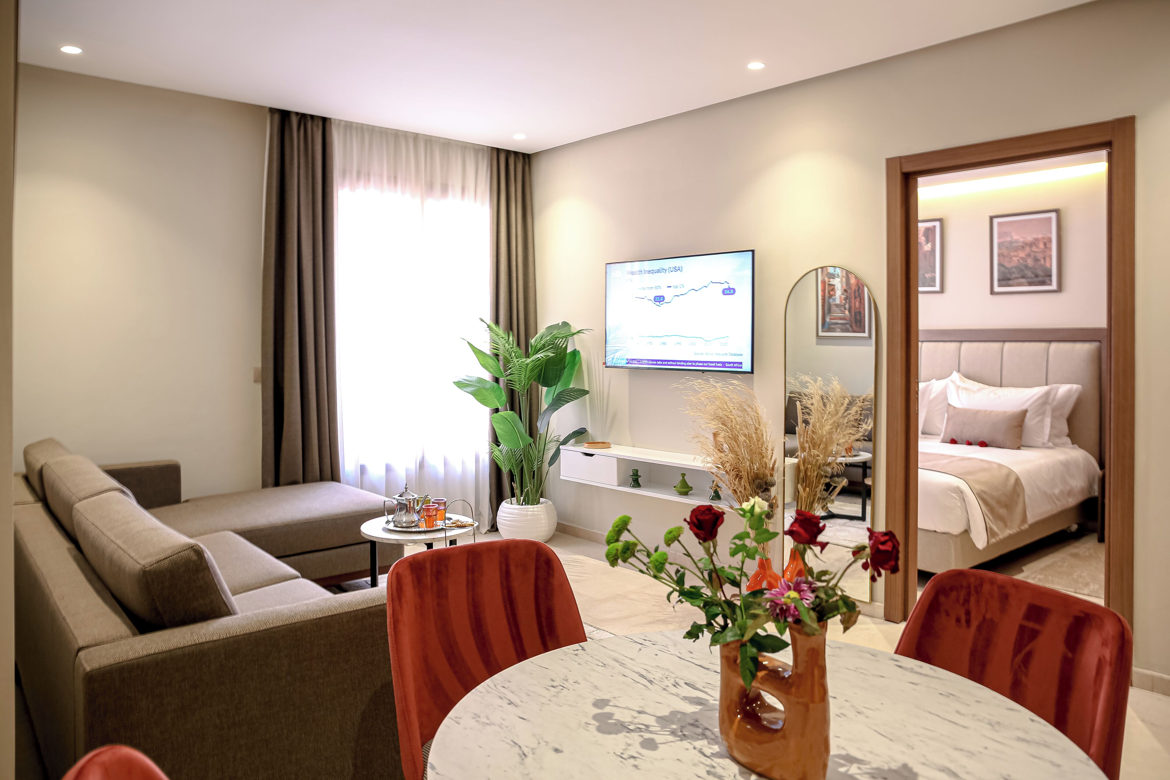 Sábanas de algodón egipcio, ropa de cama de alta calidad y wifi gratis 