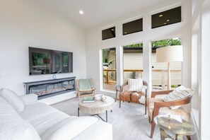 TV, fireplace - Mountain Serenity at Hemlocks #8 by NOC (Bryson City)