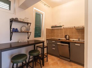 Fridge, oven, stovetop, dishwasher - Two Bedroom Apartment With Terrace And Garden View (Novalja)
