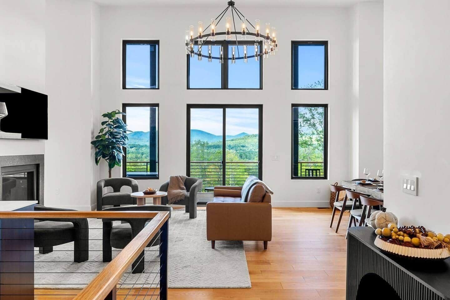 Smart TV, fireplace, video games, books