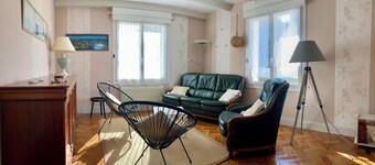 Maison familiale prox plages, jardin clos, piscine chauffée , 4 chbres, 10 pers