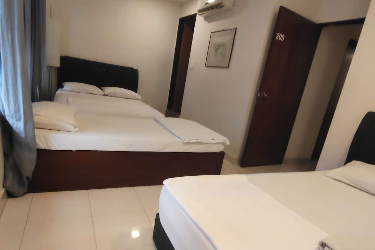 Classic Quadruple Room, City View | Soundproofing, iron/ironing board (on request), WiFi (free)
