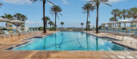 Piscine extérieure, piscine chauffée