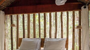 Kabin Comfort, kamar mandi pribadi, pemandangan kebun | Meja kerja dan ruang kerja ramah laptop