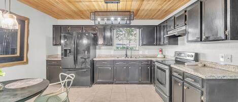 Microwave, oven, stovetop, dishwasher