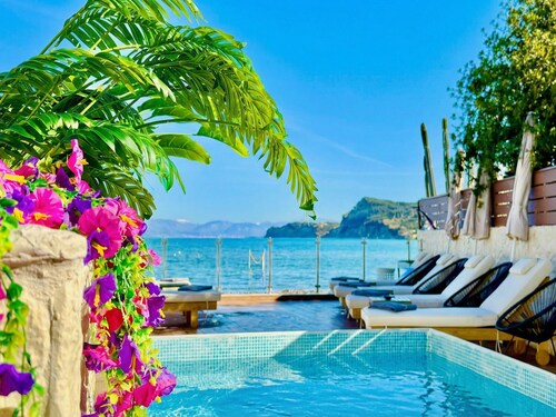 Beachfront Villa Anatoli with private heated pool