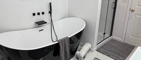 Hair dryer, towels