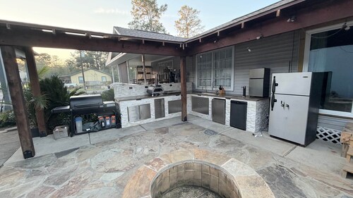 Industrial farmhouse style private guest house