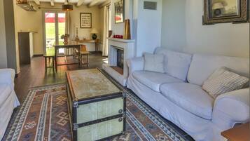 Télévision, cheminée