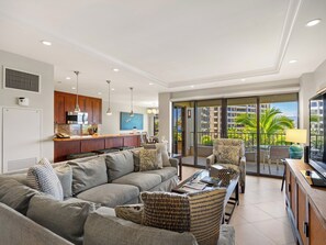 TV - Lush Ocean Views & Resort Amenities | 3BR Sleeps 8 w/ Private Lanai (Lahaina)