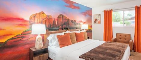 4 bedrooms, iron/ironing board, WiFi, bed sheets