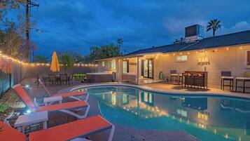 Piscina externa, piscina aquecida