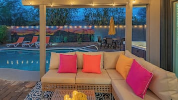 Piscine extérieure, piscine chauffée