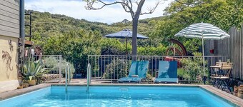 Lovely home in Faugères with private swimming pool, can be inside or outside