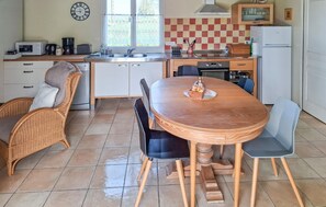 Fridge, oven, dishwasher, coffee/tea maker