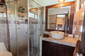 Villa, 3 Bedrooms, Garden View | Bathroom | Shower, free toiletries, towels, soap