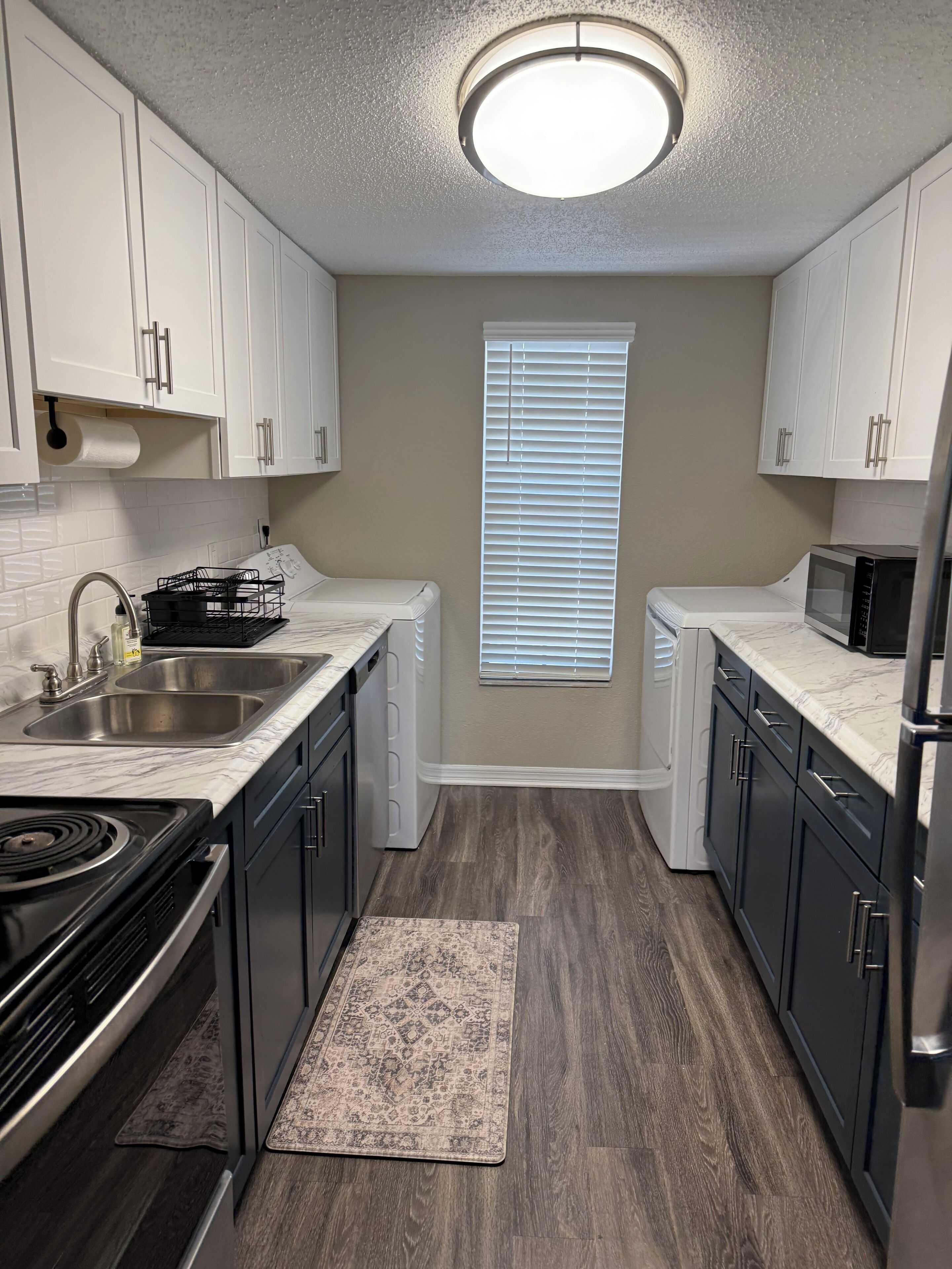 Microwave, oven, stovetop, dishwasher