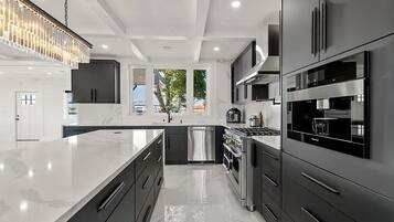 Microwave, oven, stovetop, dishwasher