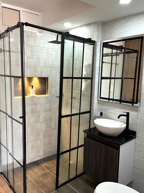 Towels, soap, toilet paper