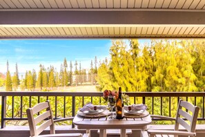 Outdoor dining - Kapalua Ridge Villas | 2 Free Rental Cars | KBM Resorts | 180 Degree Views! | 2 Units, 2 Bedrooms | ML-2162 (Lahaina)