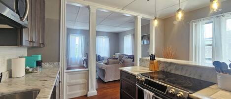 Microwave, oven, stovetop, dishwasher