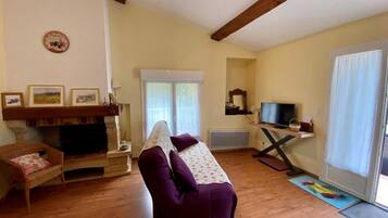 Télévision, cheminée