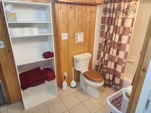 Hair dryer, towels, soap, toilet paper - Tranquil 2-bedroom house with AC in Spokane. (Spokane)