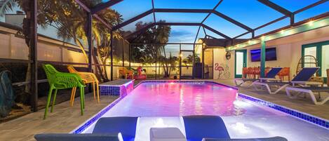 Outdoor pool, a heated pool