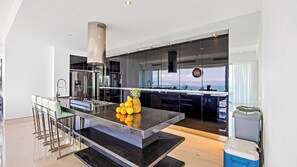 Fridge, microwave, oven, stovetop - Ocean Serenity – Avalon Spa & Luxury Escape 508- 507 (Puerto Vallarta)
